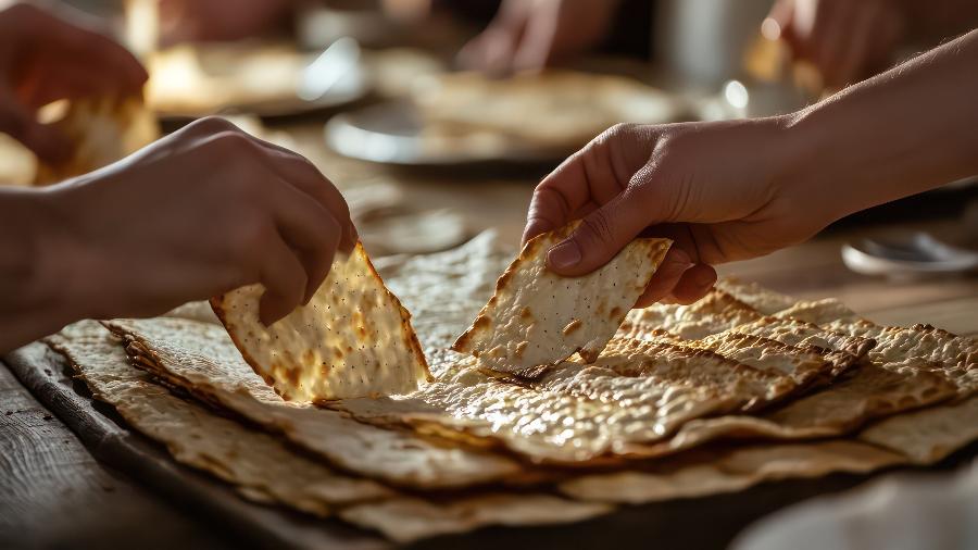 Quebra da matzá em Pessach Quebra da matzá em Pessach