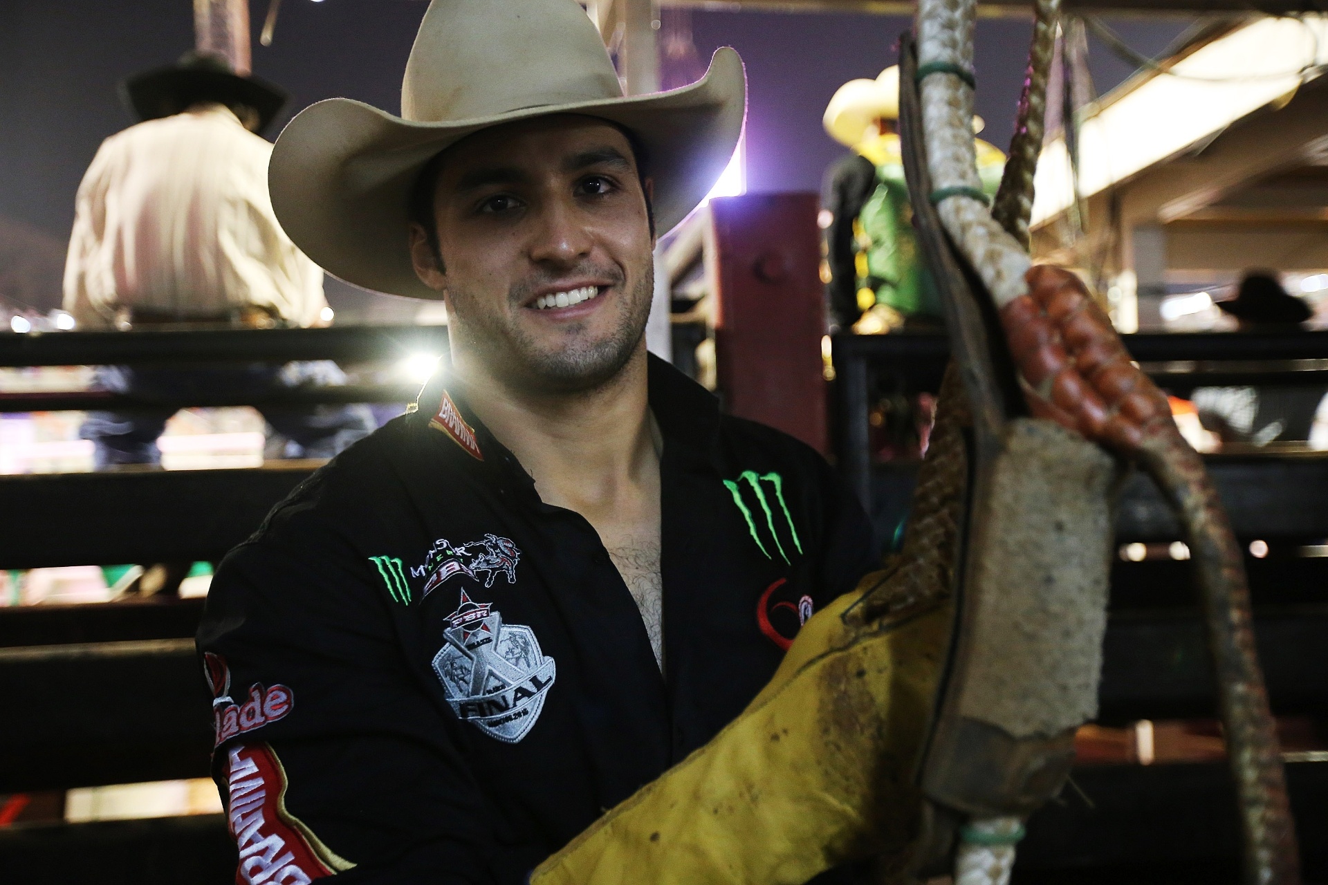 20.ago.2015 - O mineiro André Forzan Pessoa, 24 anos, foi escolhido como o peão mais bonito da Festa de Barretos em 2015 - Reinaldo Canato/UOL