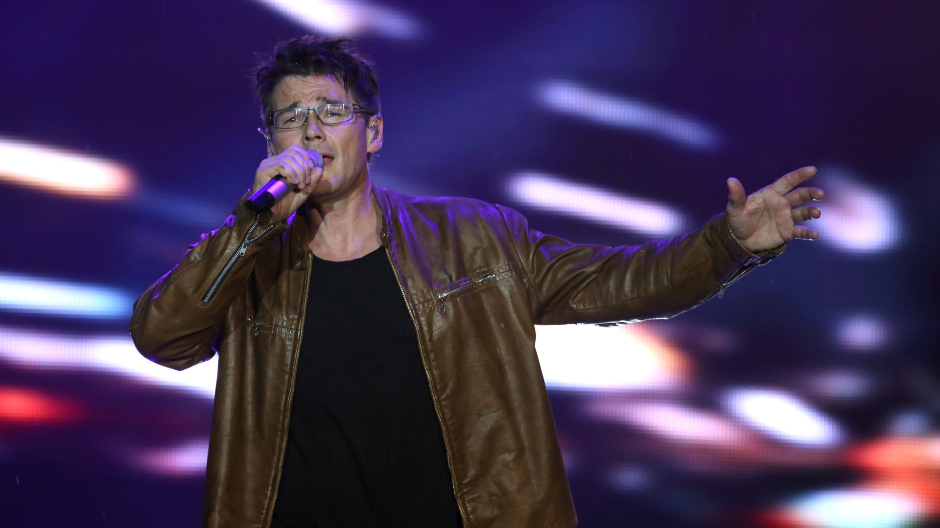 27.set.2015 - A banda norueguesa A-ha se apresenta no palco Mundo no último dia do Rock in Rio 2015 - Fernando Maia/UOL