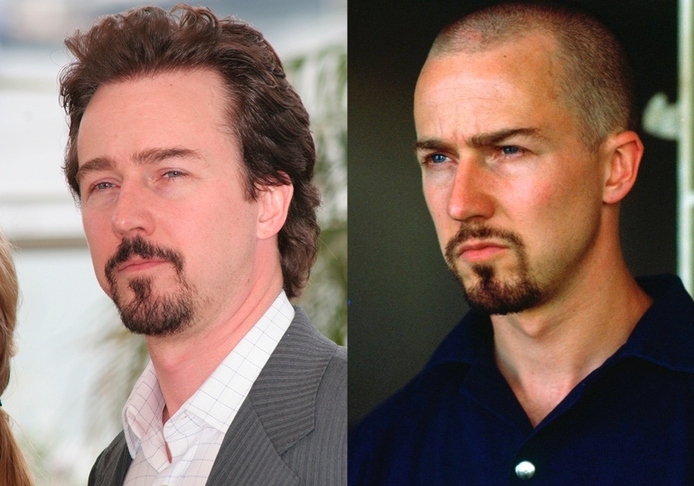 Montagem com Edward Norton em "A Outra História Americana" (1998) - Denis Makarenko/Shutterstock.com/Reprodução