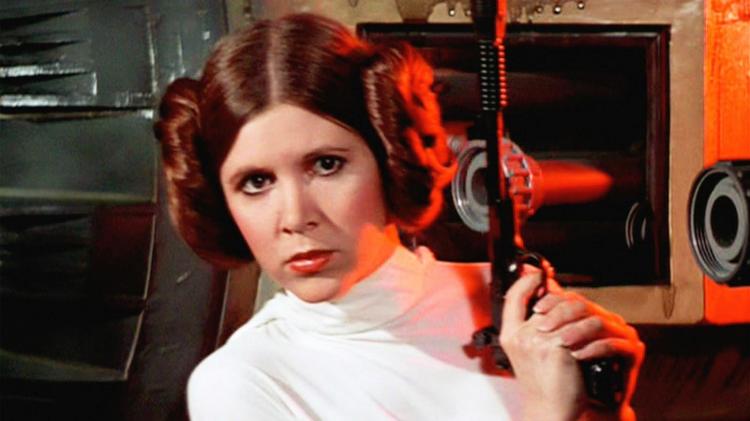 Carrie Fisher como a princesa Leia de "Star Wars" - Reprodução - Reprodução