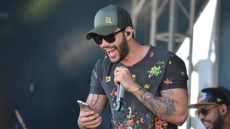 Gusttavo Lima se apresenta no camarote do Galo Exclusive, em Recife - Felipe Souto Maior/AgNews - Felipe Souto Maior/AgNews