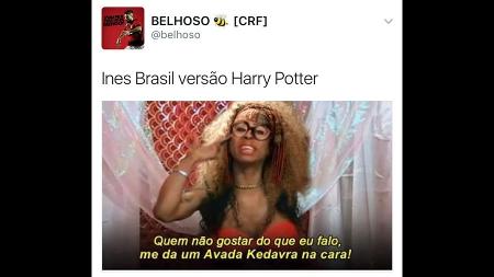 Internautas criaram memes com a Inês Brasil nas histórias de Harry