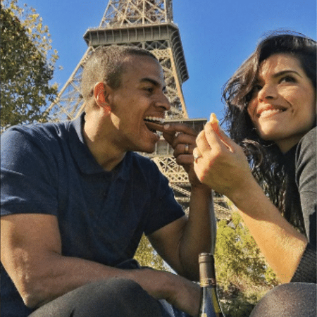 Thiago Oliveira e Yasmin Calil em Paris, na França - Reprodução/Instagram