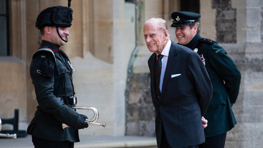 22.07.2020 - O Príncipe Phillip transfere o título de coronel-chefe do Regimento Rifles em cerimônia em Windsor (Inglaterra) - Samir Hussein/WireImage
