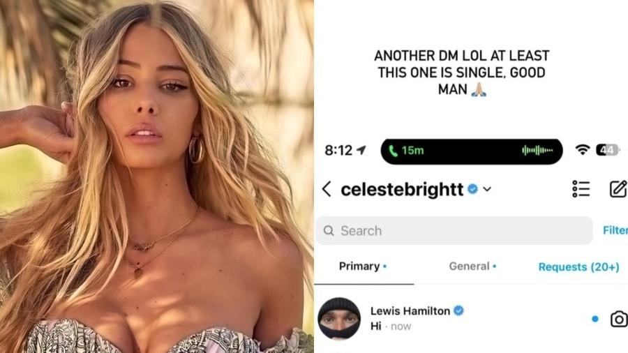 Celeste Bright mostra mensagem de Hamilton - Reprodução/Instagram