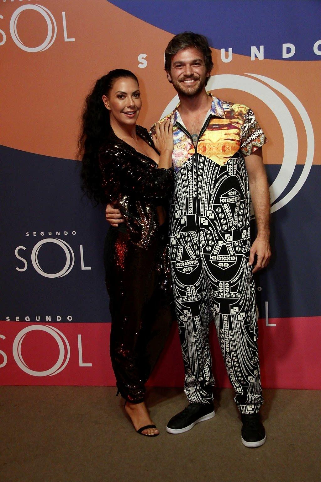 Emílio Dantas e Fabiula Nascimento durante a festa da novela "Segundo Sol" - Marcos Ferreira/Brazil News