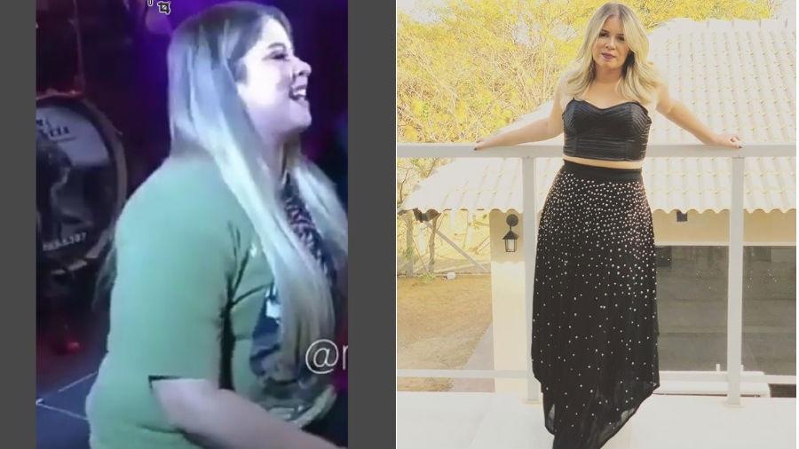 Marília Mendonça antes e depois de emagrecer - Reprodução/Instagram