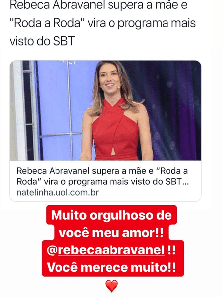 Programa de Rebeca Abravanel deslancha na audiência e Pato elogia - Reprodução/Instagram