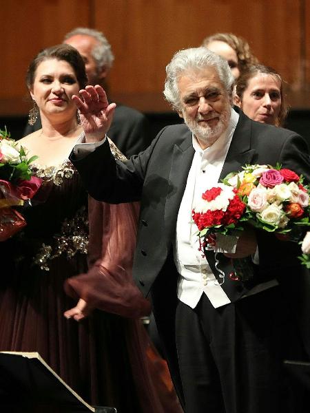 Placido Domingo durante apresentação no Salzburg Festival, na Áustria - AFP