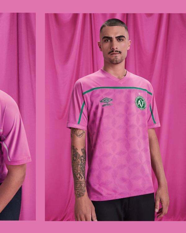 camisa chapecoense rosa