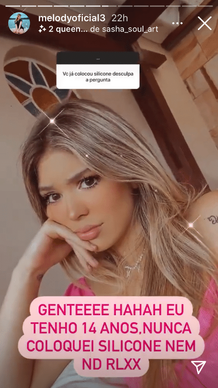 Melody respondeu seus seguidores no Instagram Stories - Reprodução/Instagram - Reprodução/Instagram