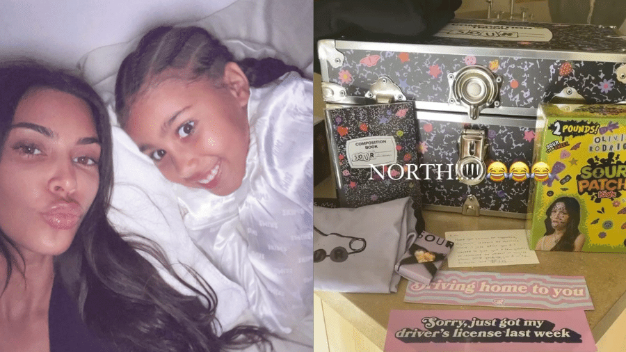 North West "pega no pé" da mãe, Kim Kardashian - Reprodução/Instagram