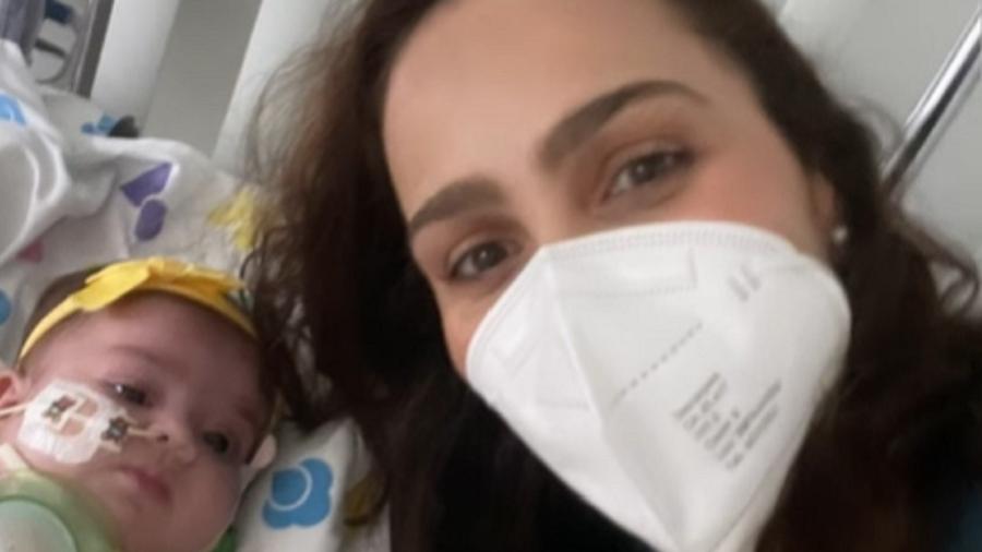 Leticia Cazarré tem acompanhado a filha caçula, Maria Guilhermina, no hospital - Reprodução/Instagram