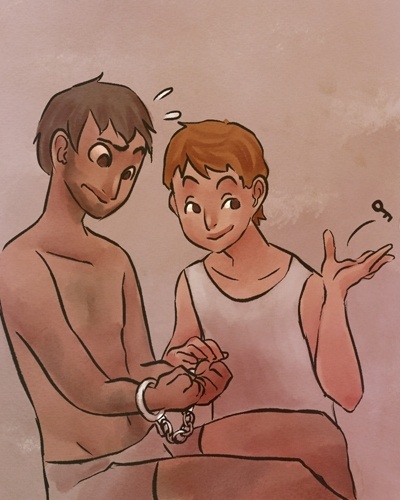 EXPLIQUE O PAPEL DO PAR | Antes de propor a fantasia, é importante ter noção de como será para o par, que não é um objeto ou um acessório para sua satisfação e, sim, uma pessoa com sentimentos, crenças, valores e experiência sexual. Ter conhecimento de onde está pisando é fundamental para ter sucesso na realização da fantasia. Não há motivo para não investir em seu desejo, mas ter o cuidado de considerar a outra pessoa é a melhor forma de aumentar a intimidade do casal e incrementar a vida sexual para ambos - Letícia Vilela/Arte UOL