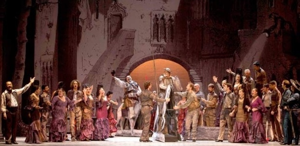 Ensaio da ópera Dom Quixote, de Jules Massenet, no Theatro São Pedro, em São Paulo - Heloisa Bortz/Divulgação