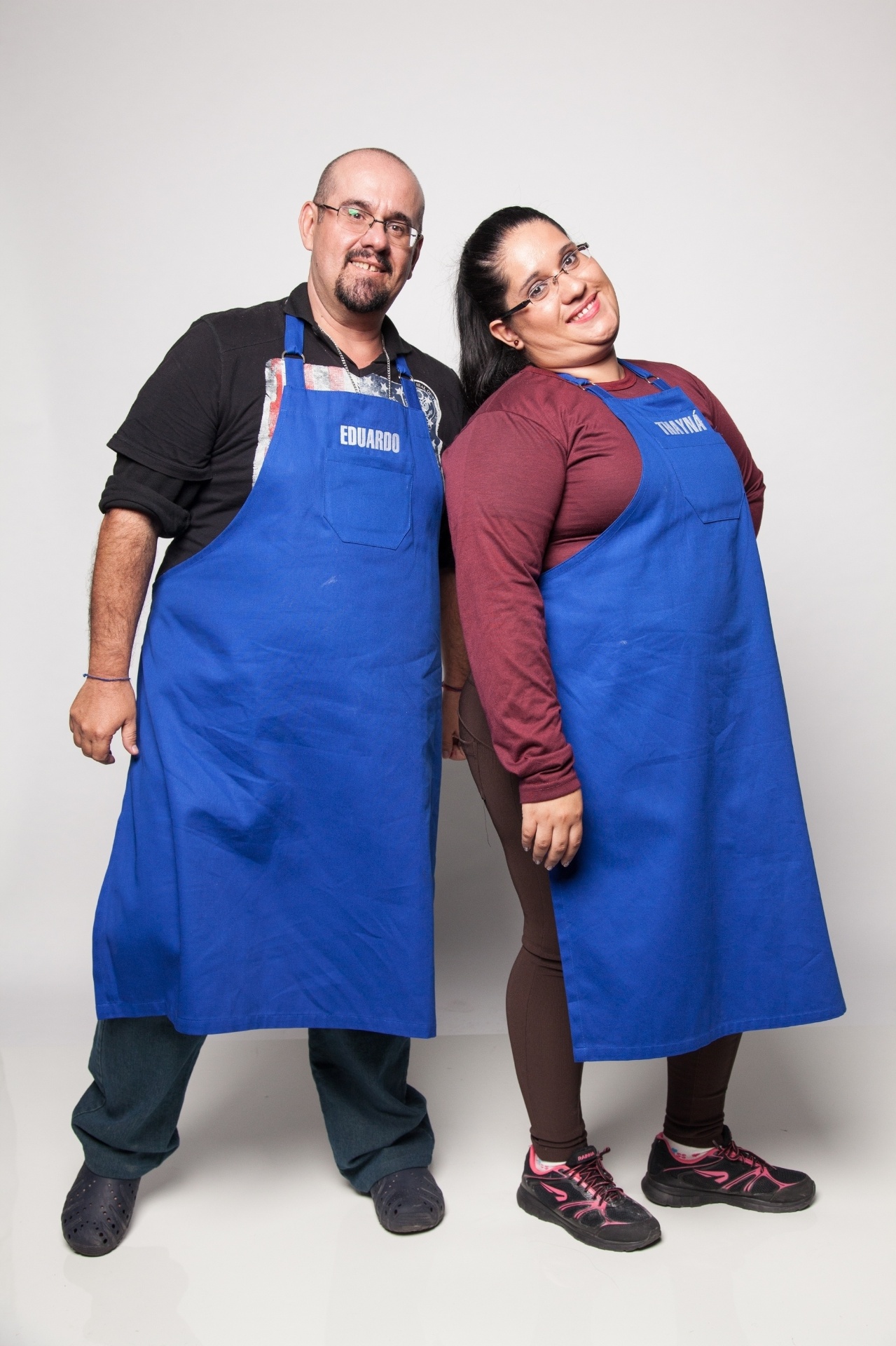 A produtora de eventos Thayná Antunes, 28 anos e nascida em São Paulo, tem seu pai como parceiro, o produtor de eventos Eduardo Antunes, 48 anos e também de São Paulo - Edu Moraes/Record