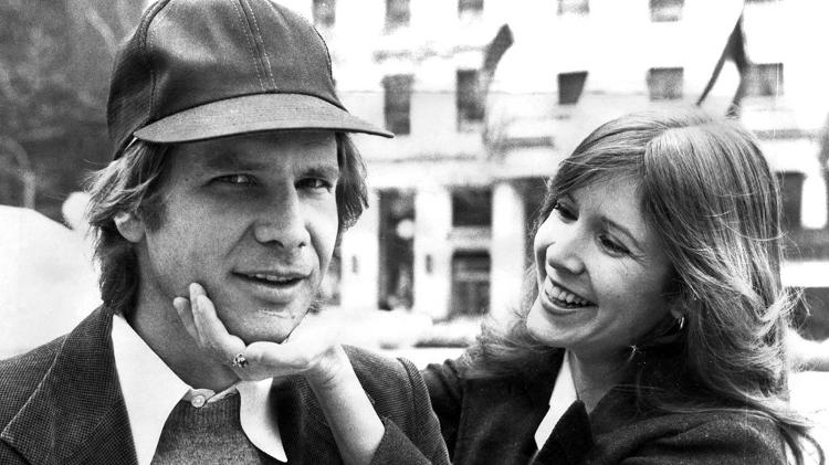 Harrison Ford e Carrie Fisher na época da filmagem de "Star Wars" - Getty Images/Reprodução - Getty Images/Reprodução