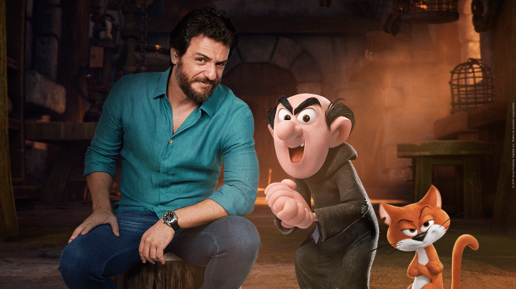 Rodrigo Lombardi dubla o vilão Gargamel na animação "Os Smurfs e a Vila Perdida" - Divulgação - Divulgação