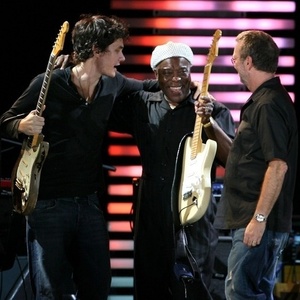 John Mayer ao lado de Buddy Guy e Eric Clapton - Divulgação/Crossroads Festival - Divulgação/Crossroads Festival