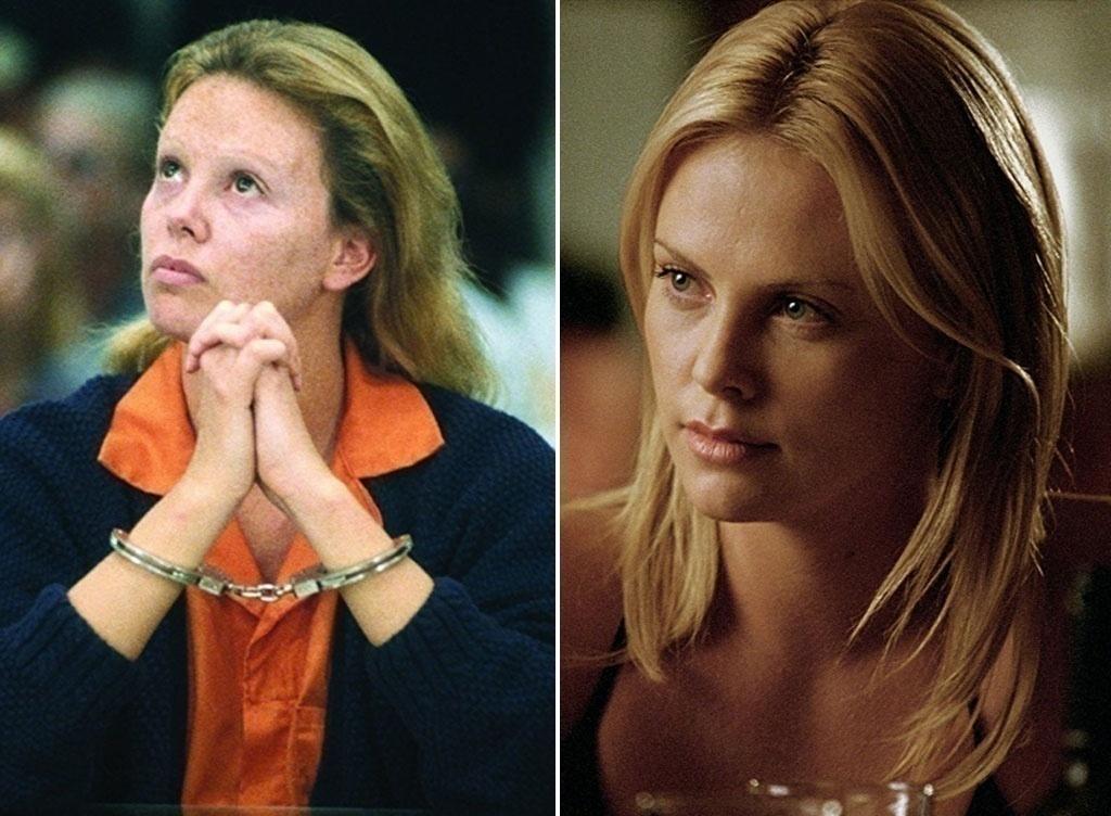 Dois momentos da atriz Charlize Theron em 2013: à esquerda, em "Monster - Desejo Assassino", e à direita, em "Uma Saída de Mestre" - Divulgação