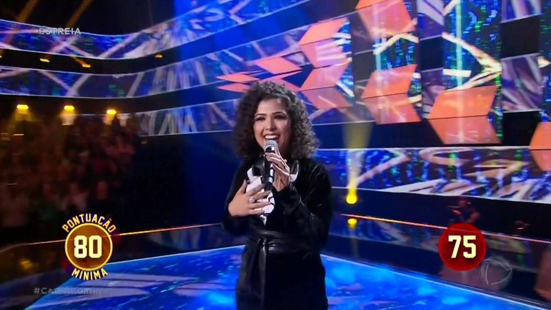 Naheda Beydoun em "Canta Comigo" - Reprodução/TV Record