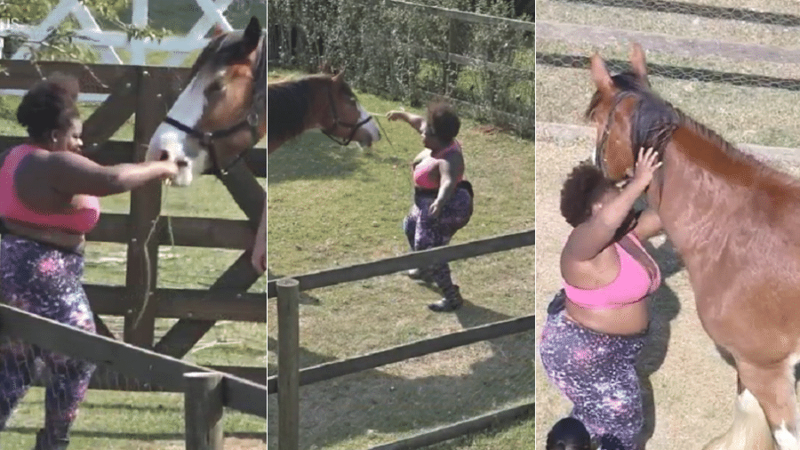 Jojo Todynho divertiu os fãs de "A Fazenda 12" com sua interação com os cavalos - Divulgação/PlayPlus