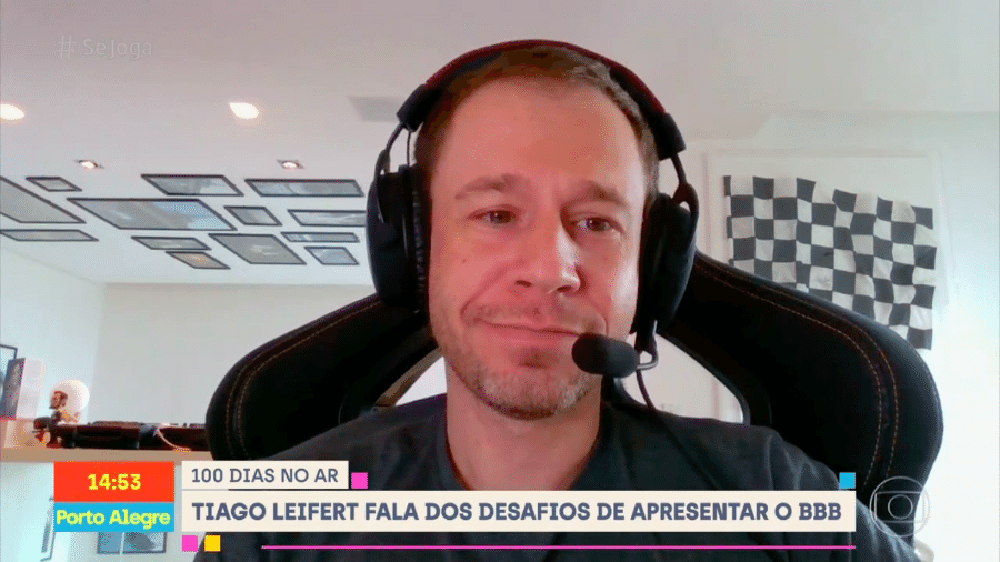 Tiago Leifert no "Se Joga", programa de Fernanda Gentil - Reprodução/Globo