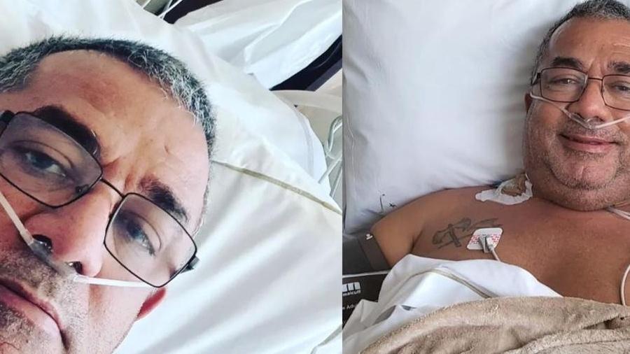 Mauro Machado, pai de Anitta, publicou foto ainda no hospital - Reprodução/Instagram