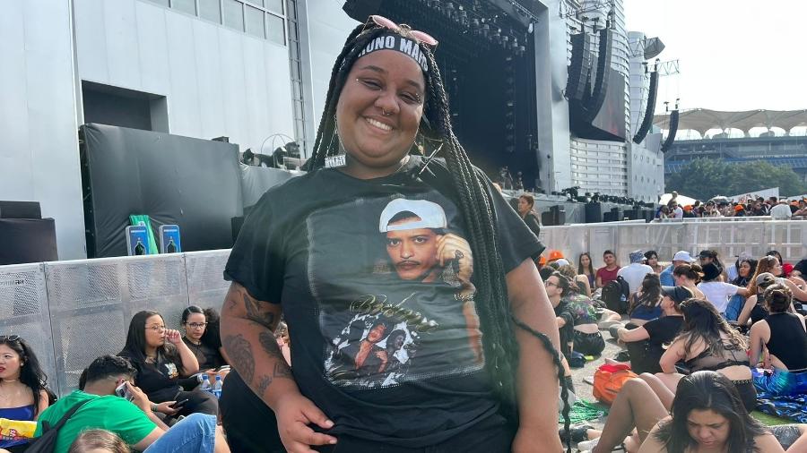 Amanda Souza, 25, foi ao The Town para ver Bruno Mars