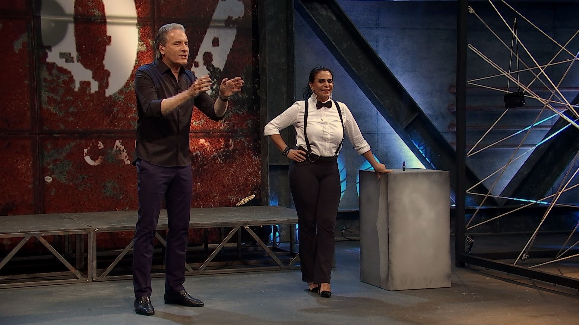 Gretchen acompanha o marido em nova prova do "Power Couple Brasil" - Divulgação/Record