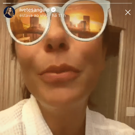 Ivete Sangalo faz transmissão ao vivo no Instagram - Reprodução/Instagram/ivetesangalo