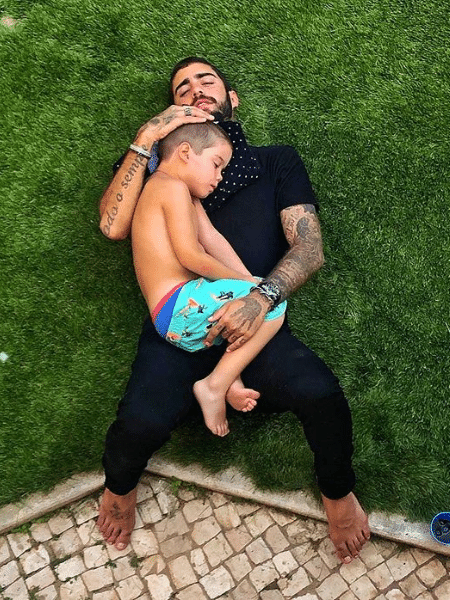 Pedro Scooby com o filho Bem - Reprodução/Instagram