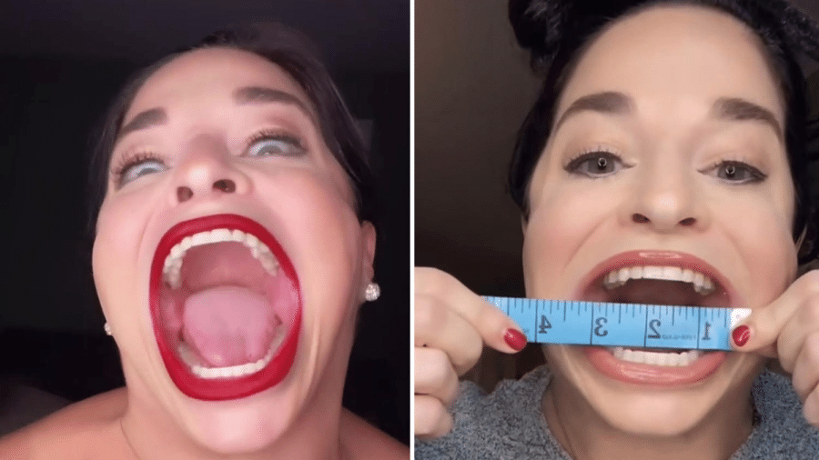 Comediante viraliza com a "maior boca do mundo" - Reprodução