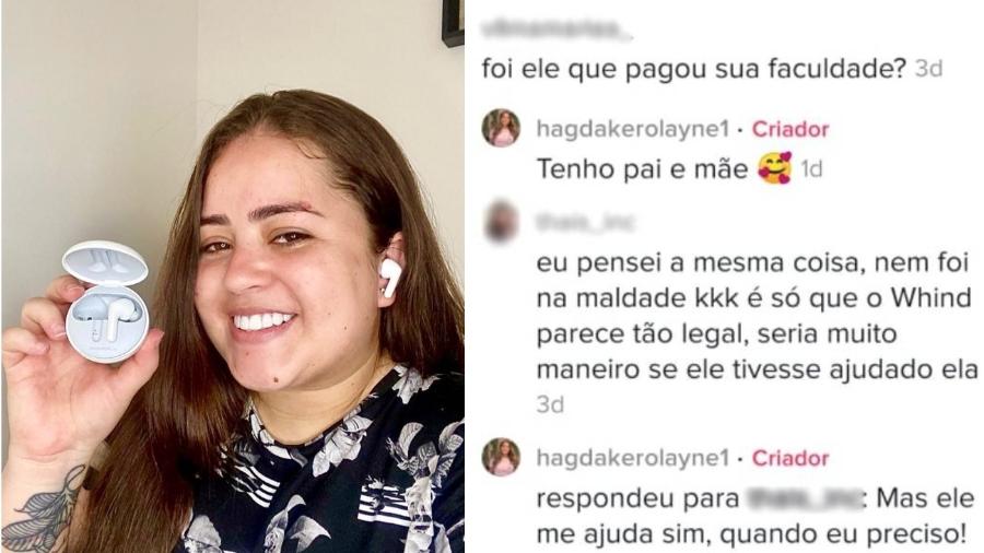 Hagda Kerolayne, irmã de Whindersson Nunes, rebate internautas sobre custo de faculdade - Reprodução