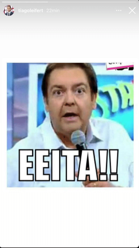 Tiago Leifert posta meme após ser anunciado como substituto de Faustão - Reprodução/Instagram - Reprodução/Instagram