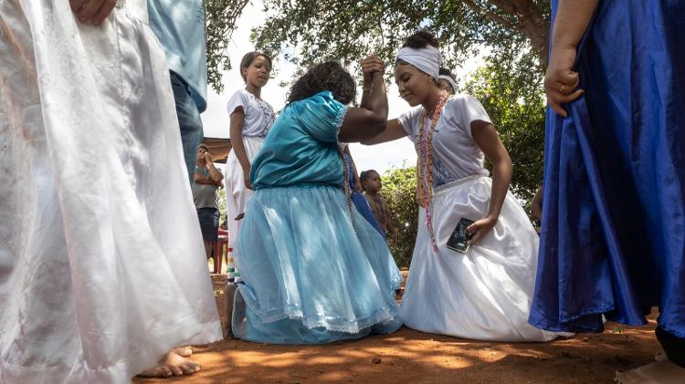 Ritual do grupo de umbanda Mãe Jaciara de Yemanjá no Quilombo Lagoas