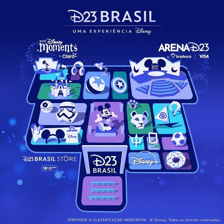 D23 - Uma Experiência Disney: mapa conceitual do evento em São Paulo é divulgado