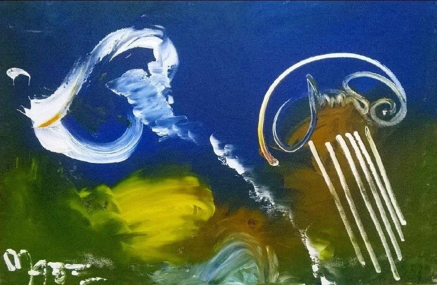 Obra do médium Giovanni D' Andrea, atribuída a Manabu Mabe - Tenda Espírita Irmãos Do Oriente/Reprodução