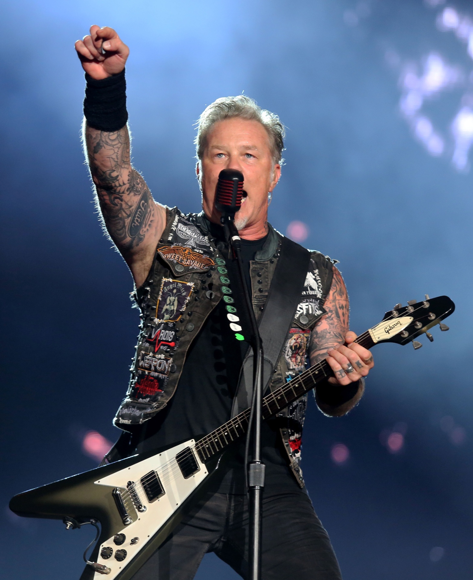 19.set.2015 - Metallica se apresenta no palco Mundo no segundo dia do Rock in Rio 2015 - Fernando Maia/UOL