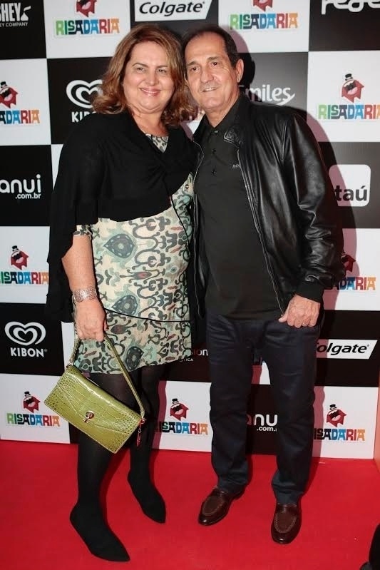 30.jun.2016 - Afastado do futebol temporariamente (ou não) por problemas de saúde, Muricy comparece ao Festival Risadaria acompanhado da mulher,  Roseli - Rafael Cusato/Brazil News