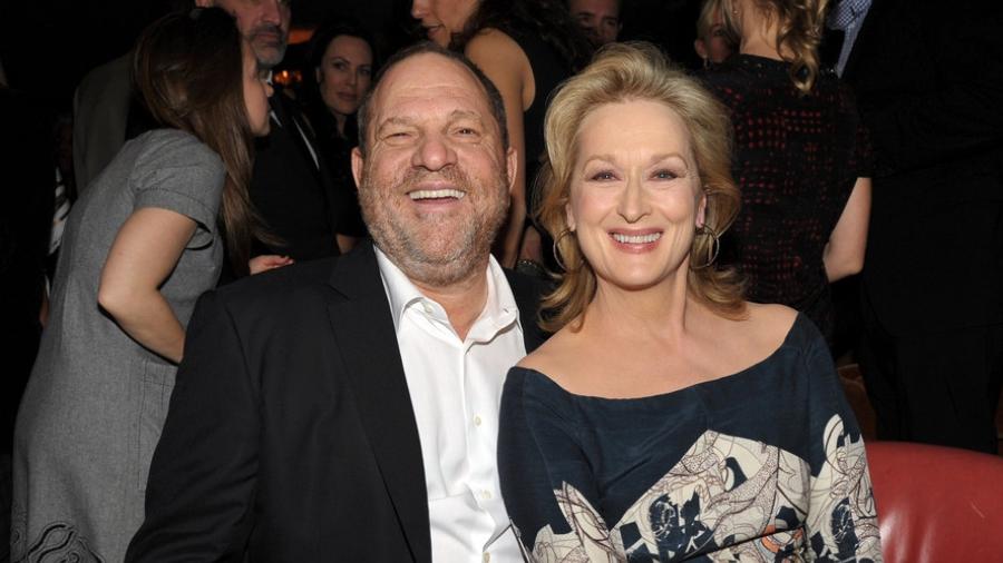 O produtor Harvey Weinstein e a atriz Meryl Streep - Reprodução