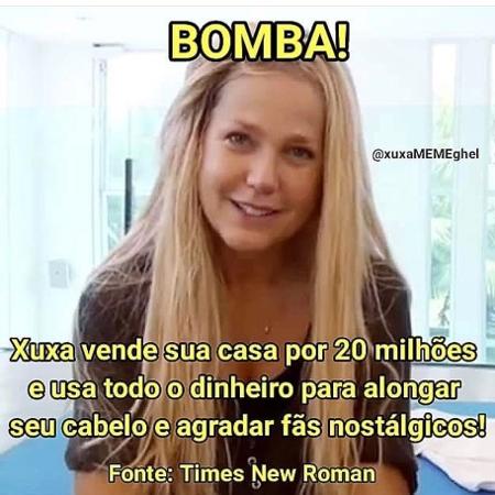 Xuxa se diverte com meme e comenta venda de sua casa no Rio de Janeiro - Reprodução/Instagram - Reprodução/Instagram