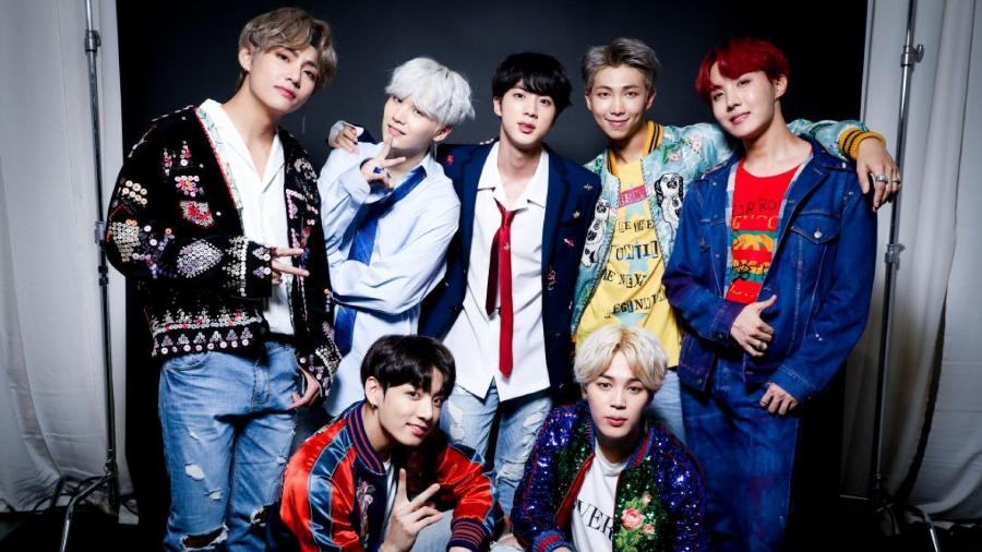 O grupo sul-coreano BTS, fenômeno do K-pop - Rich Fury/AMA2017/Getty Images