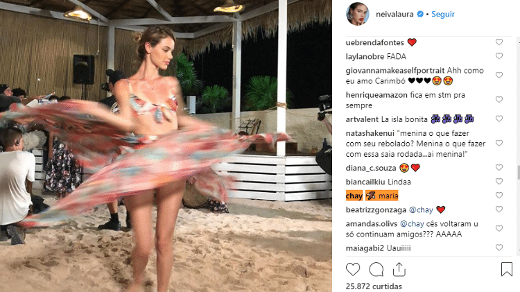 Chay Suede comenta post de Laura Neiva - Reprodução/Instagram - Reprodução/Instagram