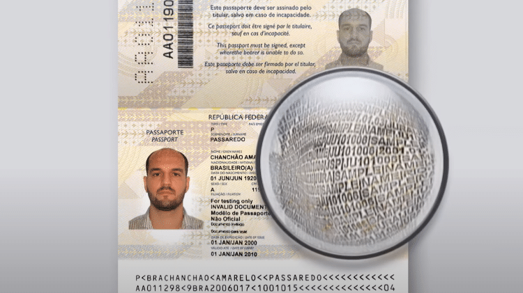 Página de identificação do novo passaporte brasileiro