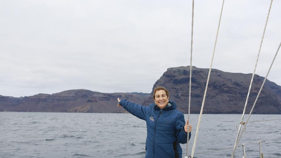 Heloisa na chegada a Santa Helena Heloisa na chegada a Santa Helena