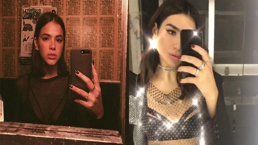 Bruna Marquezine publica foto e diz que se achou parecida com a cantora inglesa Dua Lipa - Reprodução/Instagram