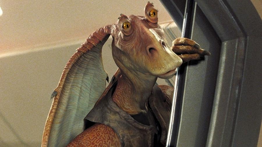 Jar Jar Binks em cena de "Star Wars: Episódio I - A Ameaça Fantasma" (1999) - Divulgação