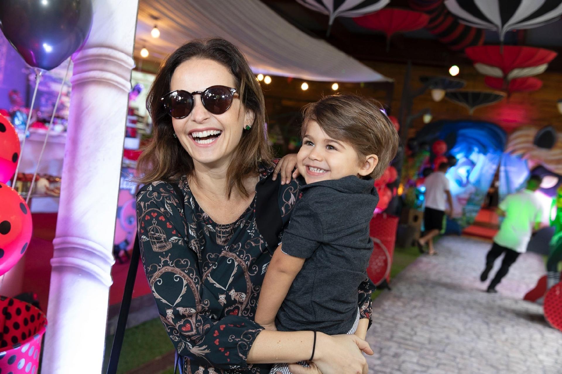 Fernanda Rodrigues levou o pequeno Bento para comemorar o aniversário de Titi - Felipe Panfili/Divulgação